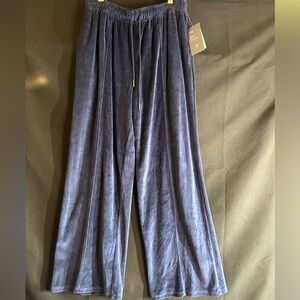 Universal Thread Navy Velour Wide Leg Pants Size M Lounge Comfort Soft